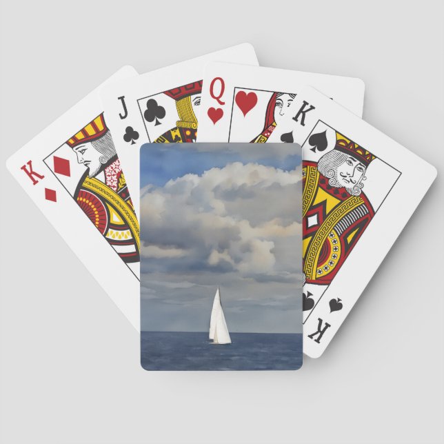 Segelboot Segelboot Segelboot Poker Parco Civico-C Spielkarten (Rückseite)