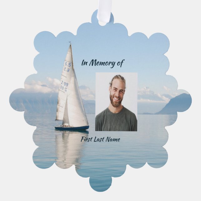 Segelboot Segelboot Segeltörns Ornament Karte (Vorderseite)