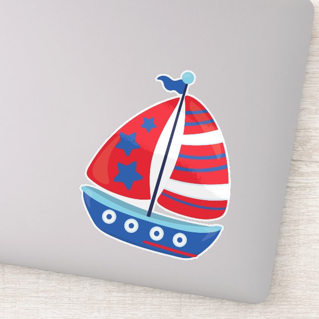 Segelboot, Segeln, Segeln, Schiff, Segeln, Boot Aufkleber (Detail)
