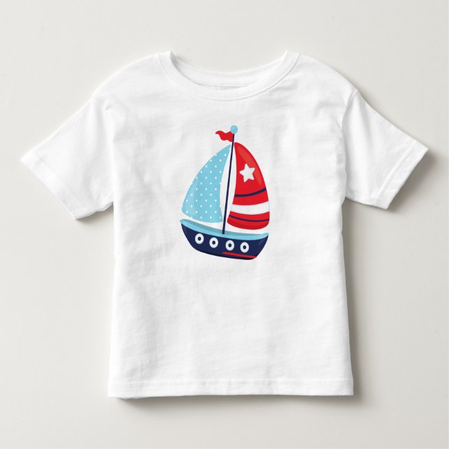 Segelboot, Segeln, Segeln, Segeln, Boot, Schiff Kleinkind T-shirt (Vorderseite)