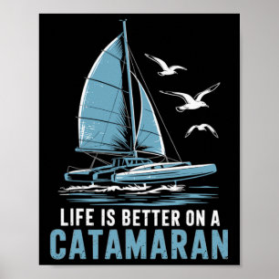 Segelboot Segeln Segler Katamaran Segeln Poster