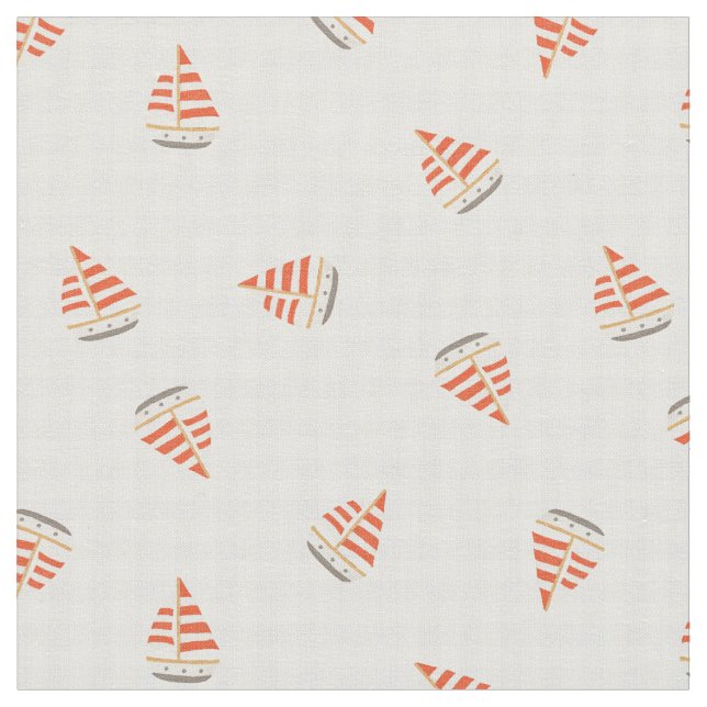 Segelboot Sommer Checker  Stoff (Nahaufnahme)