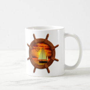Segelboot Sonnenuntergang Tasse