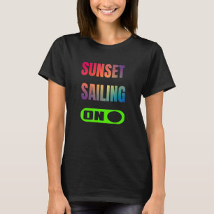 Segelboot Sunset Graphic Vintag Sailboat Fi T-Shirt