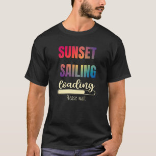 Segelboot Sunset Graphic Vintag Sailboat Fi T-Shirt