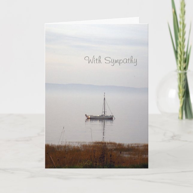 Segelboot Sympathy Card Karte (Vorderseite)