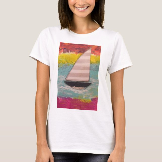 Segelboot T-Shirt (Vorderseite)