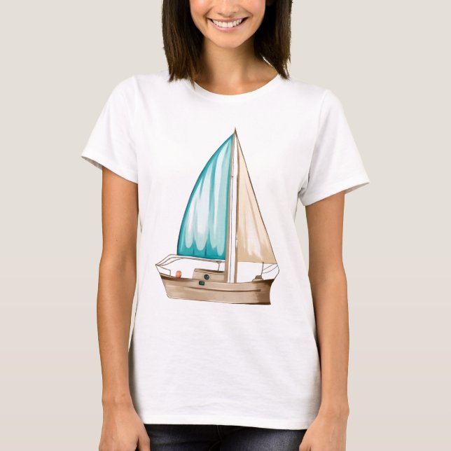 Segelboot T-Shirt (Vorderseite)