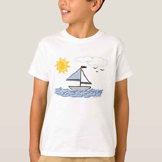 Segelboot T-Shirt (Vorderseite)