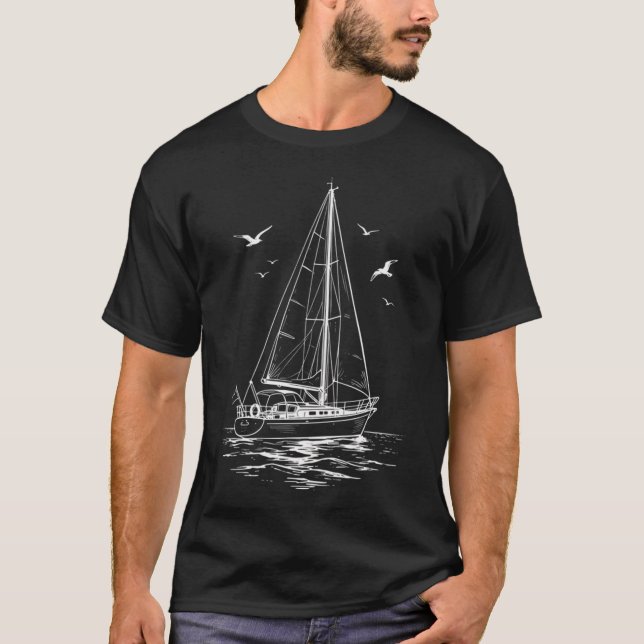 Segelboot T-Shirt (Vorderseite)