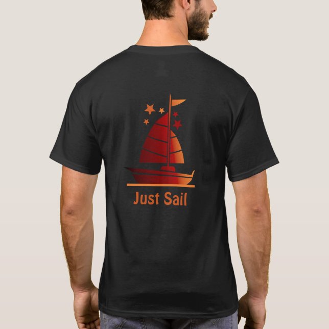 Segelboot T - Shirt Männer (nur segeln) (Rückseite)