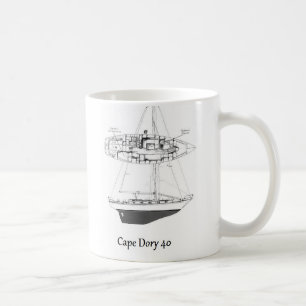 Segelboot-Tasse des Kap-Ruderboot-40 Tasse