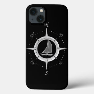 Segelboot-und Kompass-Rose Case-Mate iPhone Hülle