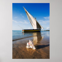 Segelboot und Muschel | Mosambik, Benguerra Lodge