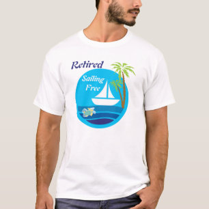 Segelboot-und Schildkröte-T - Shirt