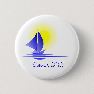 Segelboot und Sonne Button