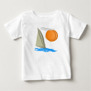 Segelboot und Sun Baby T-shirt
