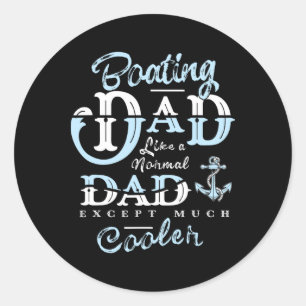 Segelboot-Vater-Geschenke für Daddy Father Day Boo Runder Aufkleber