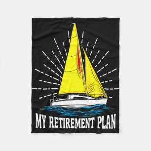 Segelboot-Vater mein Rentenplan Fleecedecke