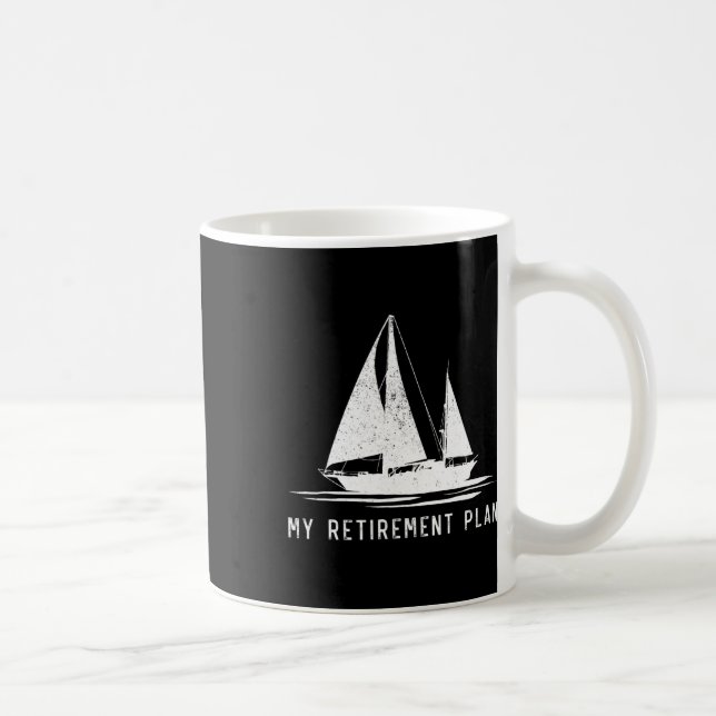 Segelboot Vater Mein Rentplan Kaffeetasse (Rechts)