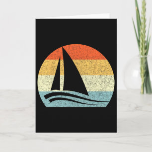 Segelboot Vintage Retro T-Shirt Urlaub Karte