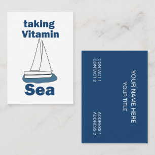 Segelboot Vitamin Meer Lustig Nautilus Visitenkarte