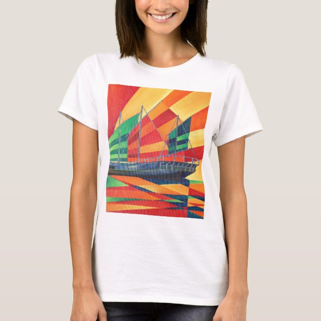 Segelboot weg Junk Pleasure T-Shirt (Vorderseite)