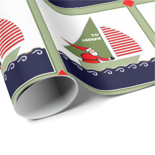 Segelboot Weihnachtsurlaub Geschenkpapier