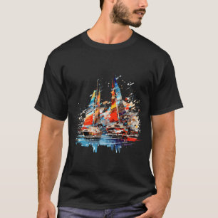 Segelboot Weltmeer Schönheit Entdeckungsreise nach T-Shirt