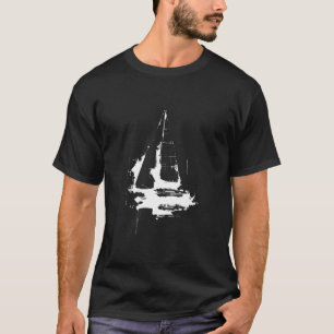 Segelboot Zeichnung Bootfahren Strand Katamaran T-Shirt