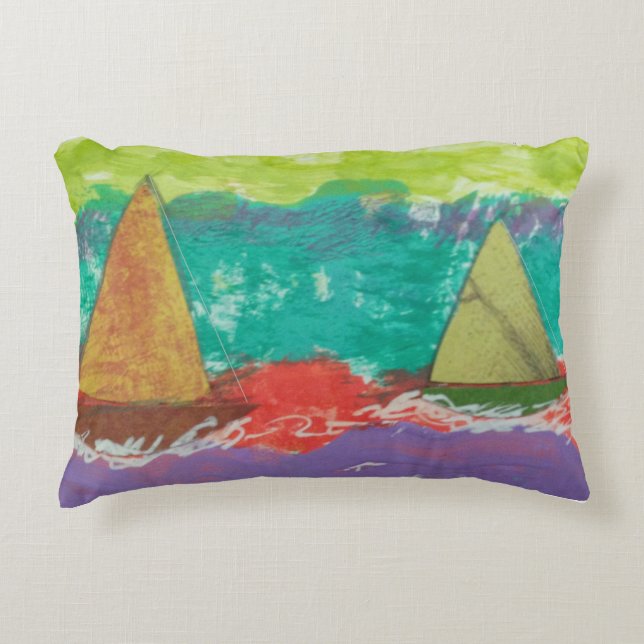 Segelboote Accent Pillow Dekokissen (Vorderseite)