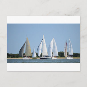 Segelboote am 4. Juli Postkarte
