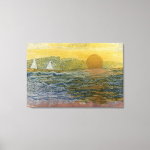 Segelboote am Horizont Leinwanddruck