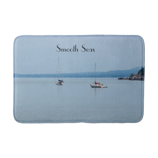 Segelboote auf dem Fluss Badematte (Vorderseite)