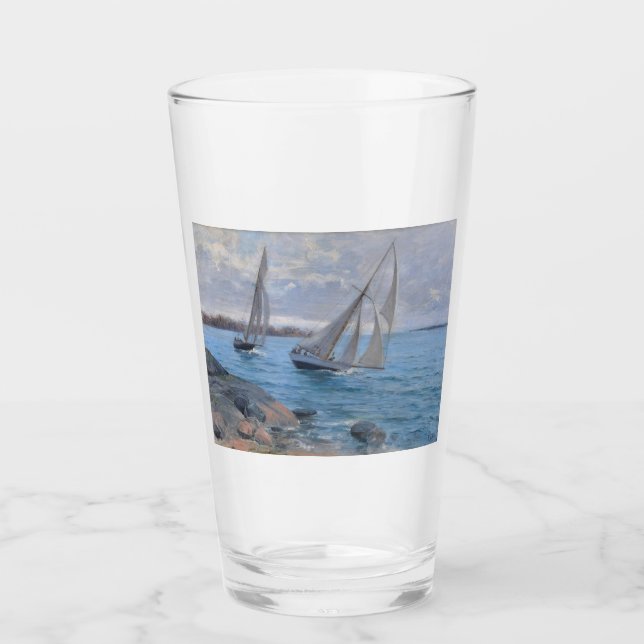 Segelboote auf dem Fluss Glas (Vorderseite)