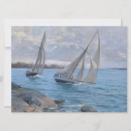 Segelboote auf dem Fluss Karte