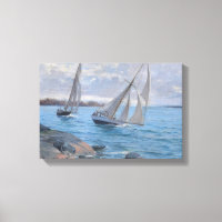 Segelboote auf dem Fluss