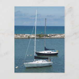 Segelboote auf dem Ontariosee Postkarte