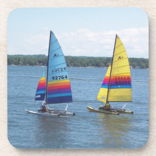 Segelboote auf dem Silbersee Getränkeuntersetzer