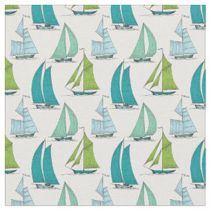 Segelboote auf dem Wasser-Muster Stoff