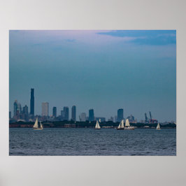 Segelboote auf dem Wasserposter Poster