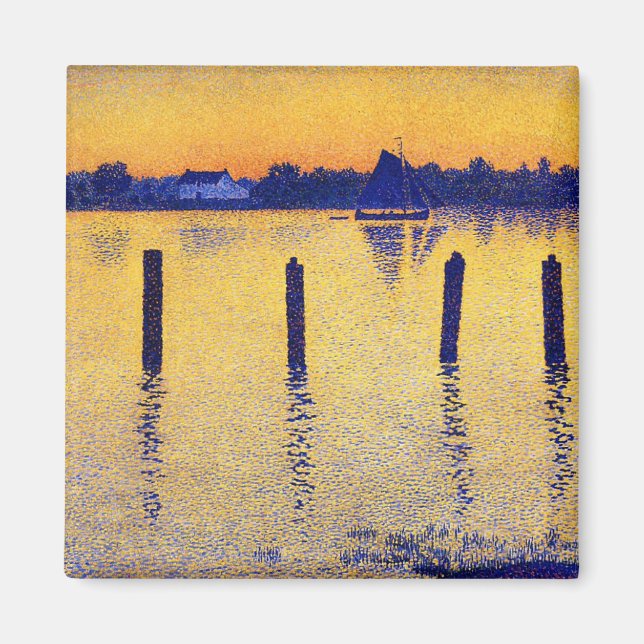 Segelboote auf der Schelde (Belgien) Magnet (Vorne)