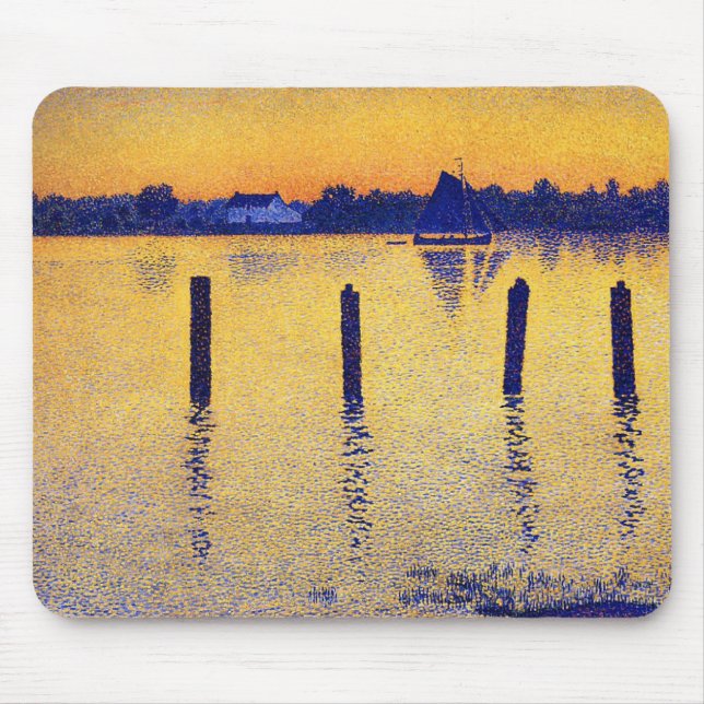 Segelboote auf der Schelde (Belgien) Mousepad (Vorne)