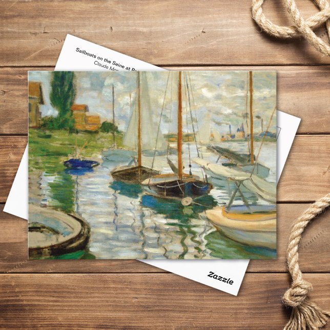 Segelboote auf der Seine-Claude Monet Postkarte (Von Creator hochgeladen)
