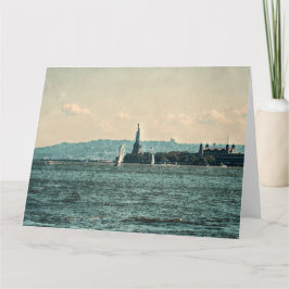 SEGELBOOTE AUF NEW YORK BAY Jumbo Grußkarte Karte