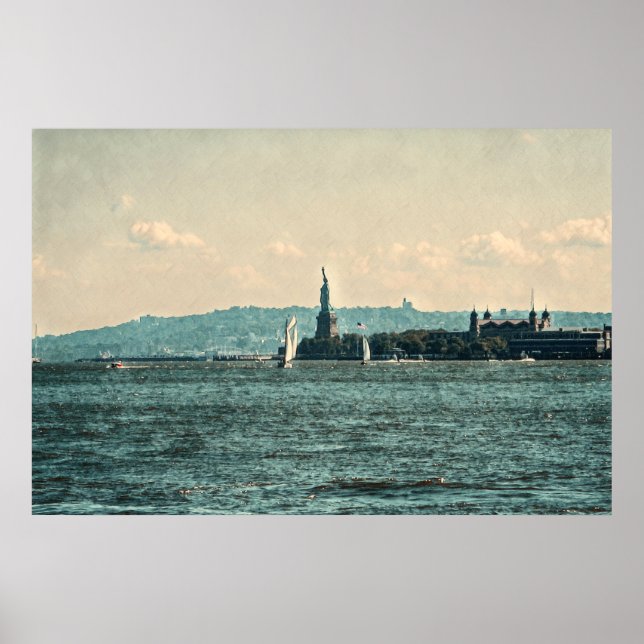 SEGELBOOTE AUF NEW YORK BAY Poster (Vorne)