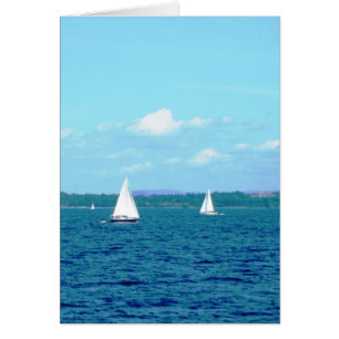 "Segelboote auf See Champlain "