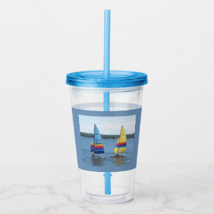 Segelboote auf Silver Lake Acrylic Tumbler Acryltrinkbecher