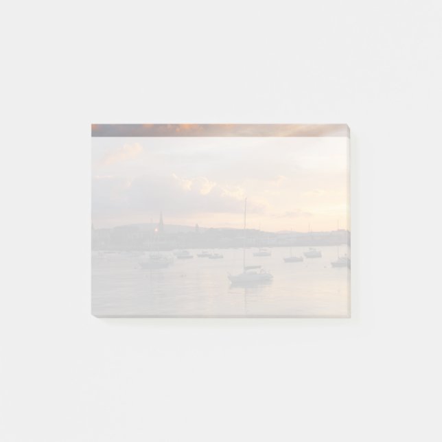 Segelboote bei Sunset Post-it Klebezettel (Vorderseite)
