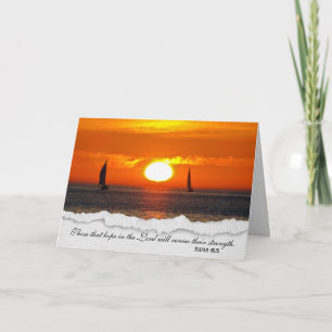 Segelboote bei Sunset Sympathy Card Karte